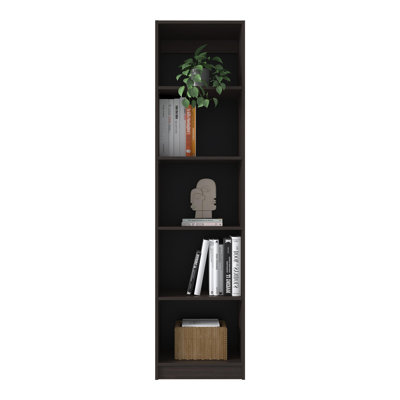 Bibliothèque étroite à 5 tablettes Home