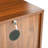 Modern Art Solid Wood Sideboard,59*16*35Inch, Wave Relief Design, Walnut Texture, Iron Legs