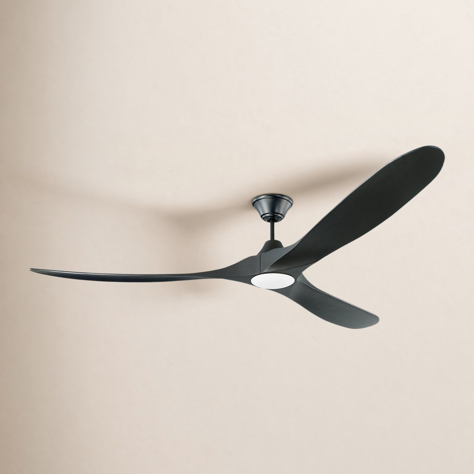 Ceiling Fan with LED Light Kit, Matte Black , 70 inches
