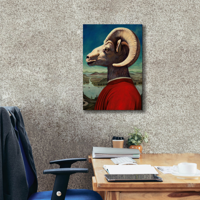 «Ep» Graffiti «Ram» par Jane R. Talton, art mural sur toile, 18 po x 26 po