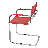Mart Stam Cantilever Armchair Arm Chair w/ Chrome-Plated Steel Frame (Various Bonded Leather Colors)-1624371527