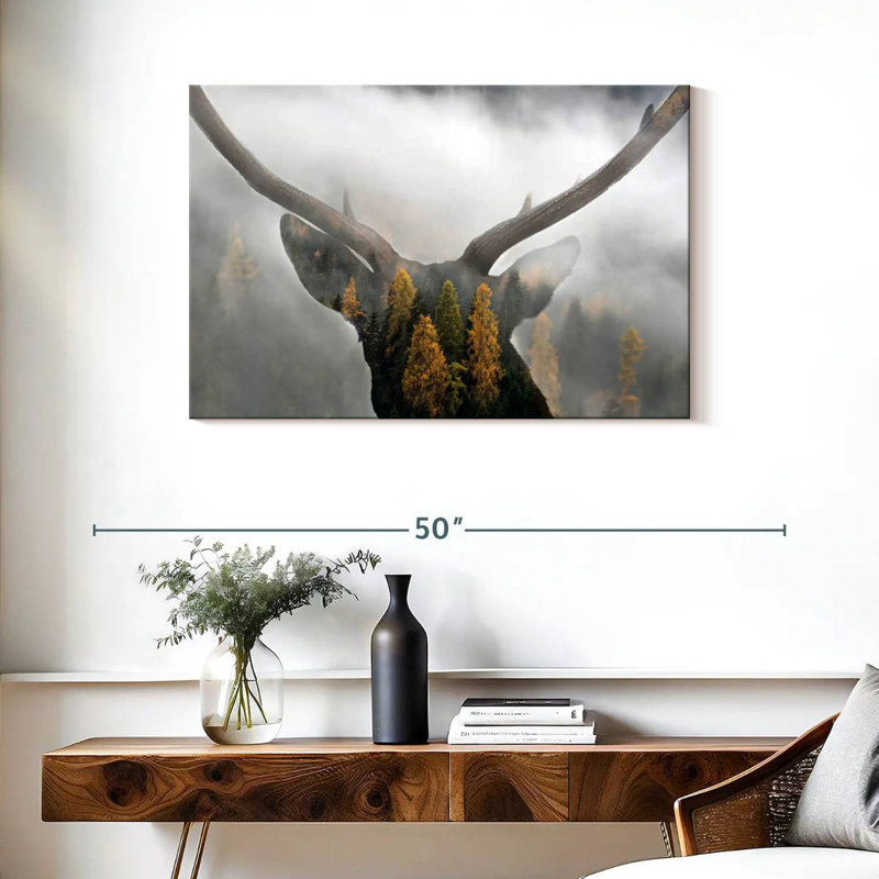 Autumn Deer, 24" H x 36" W