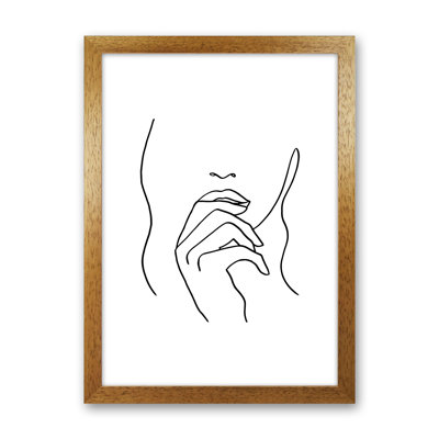 Lips Hand Hair - Print on Canvas