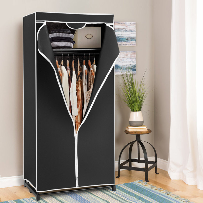Chailyn 74cm Rolling Portable Wardrobe