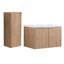 Meuble-lavabo mural modulaire de 30 po avec lavabo, armoire latérale et portes à fermeture en douceur