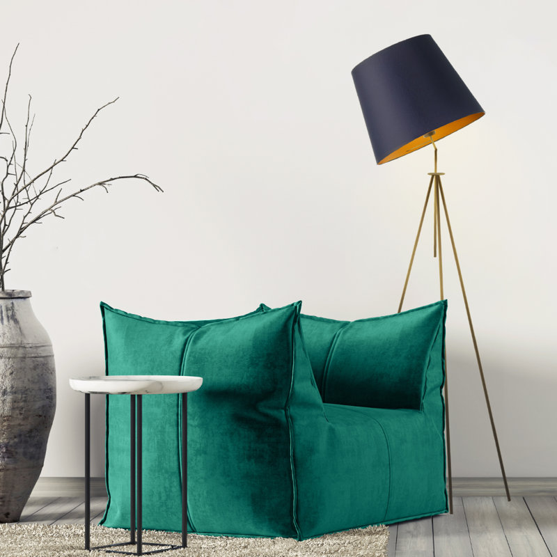 Airlie 155cm Tripod Floor Lamp, Gold, Blue
