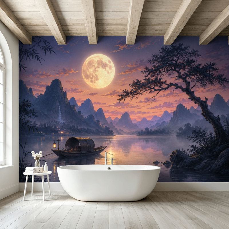 Adhésif mural amovible Peel and Stick Serene, 99.6" L x 144" W