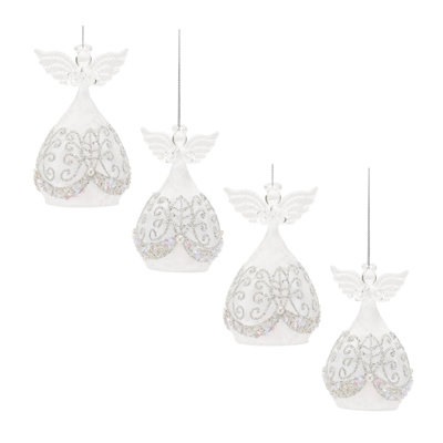 Beaded Glass Angel Ornament