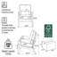 Chaise d'appoint rembourrée en bois massif avec coussin et sac de rangement Mid Century-116500004
