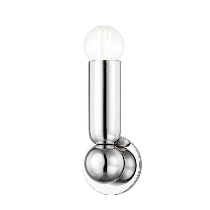 Applique murale 1 lumière Lolly, Nickel poli