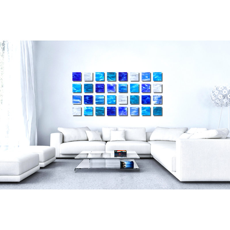 Water Handmade Modern Abstract Glass Wall Decor