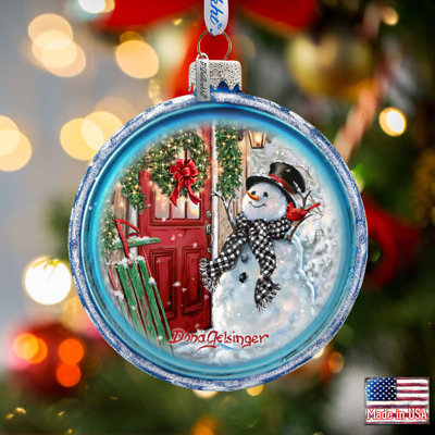 3'' Glass Holiday Shaped Ornament