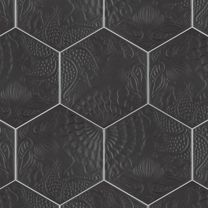 Gaudi Hex 9" x 10" Porcelain Patterned Wall & Floor Tile