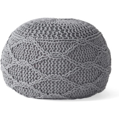 Malibu Knitted Wool 20 x 20 Round Pouf
