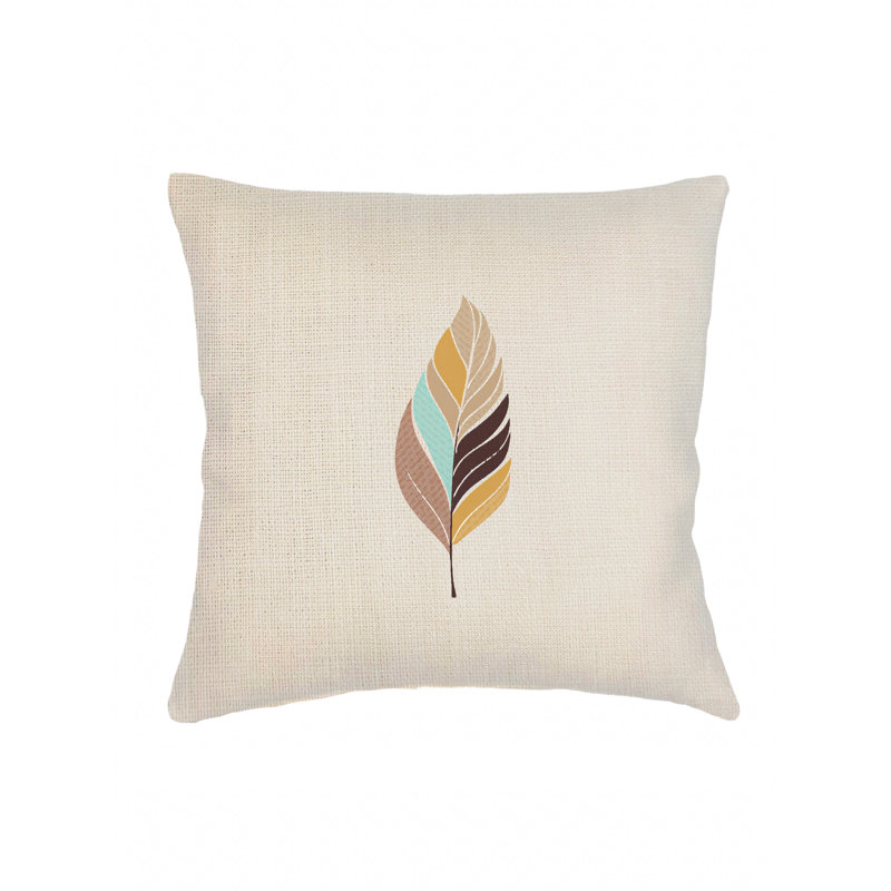 Feather Mirage Embroidered Linen Pillow, Down Alternative