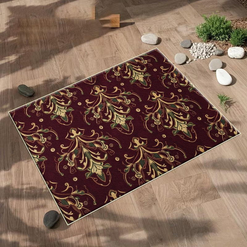 Damask Pattern Area Rug, Soft And Lightweight, Suitable For All Seasons, Easy To Maintain And Easy To Clean, Machine Washable Carpet Floor Mat, Suitable For Living Room, Bedroom, Hallway, Balcony, Patio, Room Decor, Home Decor, Outdoor Decor