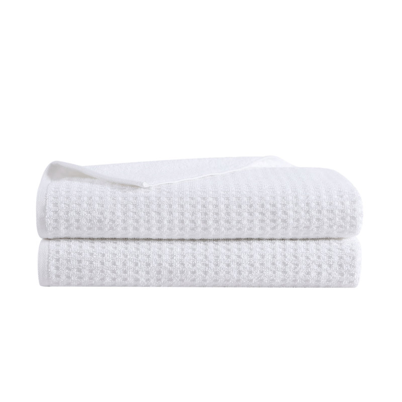 Ensemble de serviettes 100% coton Tommy Bahama, Blanc, Paquet de 2 - Drap de bain