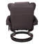 Fauteuil inclinable de massage 8 points avec repose-pieds, cuir chauffé Scratch Cat, base en bois cintré, pour le salon et la chambre à coucher