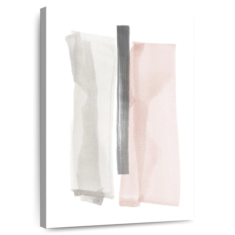 Avery Brush Strokes II rose et gris, H 12 po x l 8 po