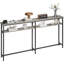 Console étroite, canapé de 5,9 pouces avec rangement, canapé étroit pour entrée, couloir, salon, vestibule, couloir, bureau gris