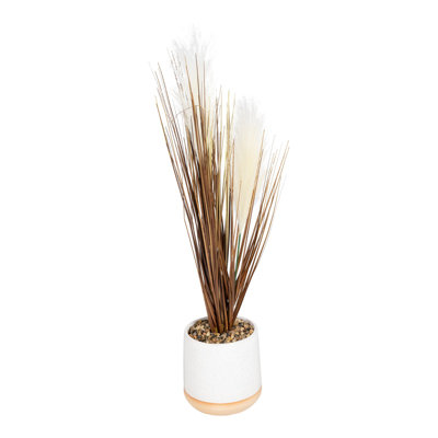50cm Faux Grass in Ceramic Pot