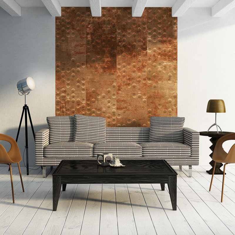 Rouleau de papier peint lisse L 32,8 pi x l 19,7 po, Brun rustique