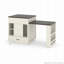 Îlot de cuisine 83,1 po avec table coulissante et supports de rangement pour 2 à 6 personnes