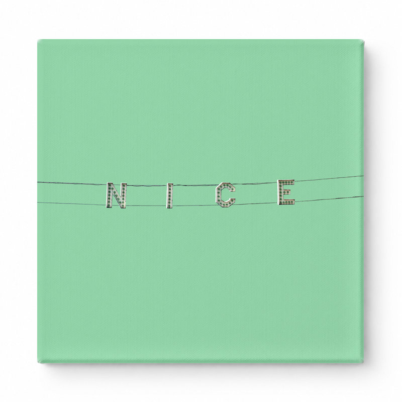 Nice - art mural carré en toile, 12" W x 12" H