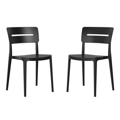 Outdoor Stacking Dining Side Chair (Set Of 2) by George Oliver