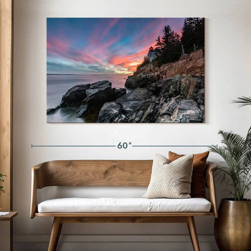 Gillard Bass Harbor Head Lighthouse Dusk, 34" H x 51" W