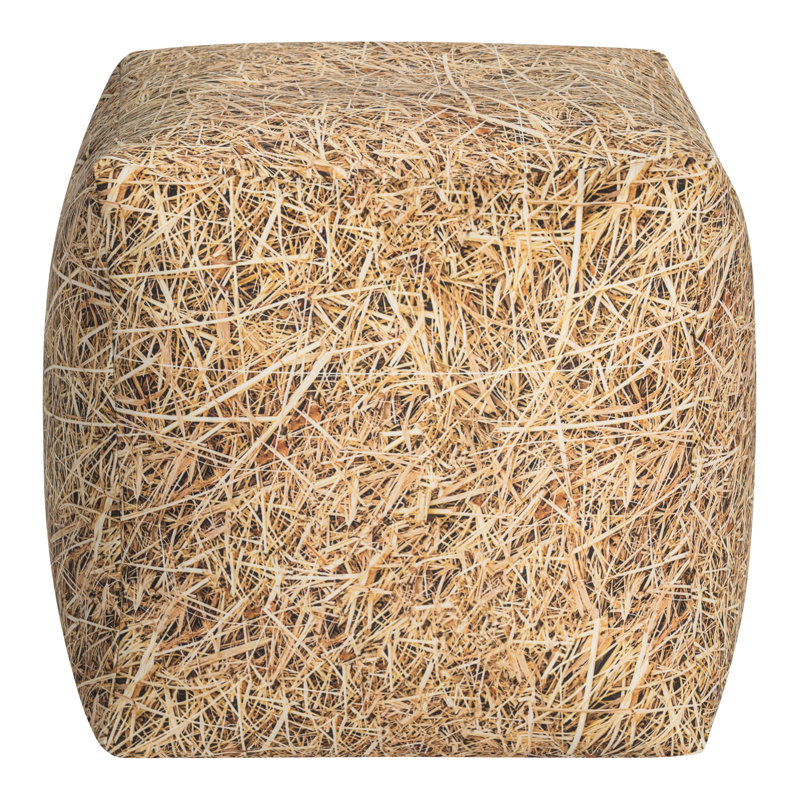 repose-pieds sac sable cube paille