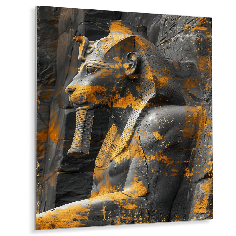  «Yellow Monicolin Sphinx Photo Mythical Creatures - Mythical Creatures, art mural, Sans cadre, métal
