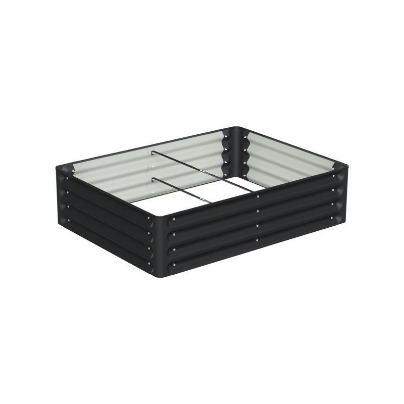 Raised Garden Bed, 30cm H x 120cm W x 90cm D, Black