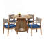Ensemble de salle à manger de patio, chaises de salle à manger tressées (avec coussin) et table de salle à manger de patio