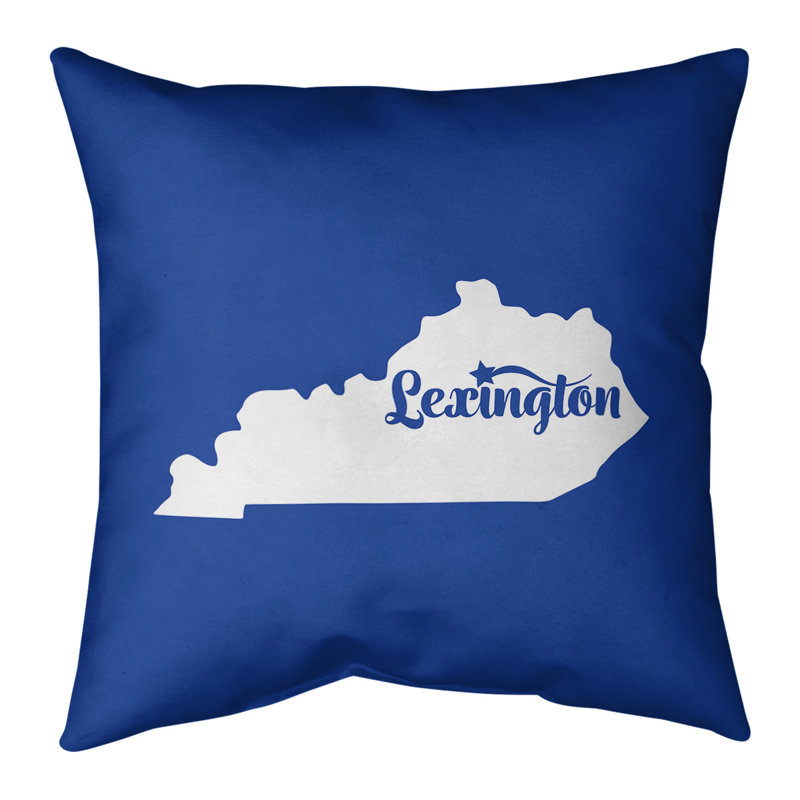 Cotton Reversible Pillow Cover, 16" x 16", Lexington, Blue/White