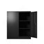 Armoire de rangement avec 2 portes et 2 tablettes, armoire de rangement verrouillable en acier
