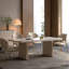 Combinaison luxueuse et légère de table à manger et de chaises-102836763