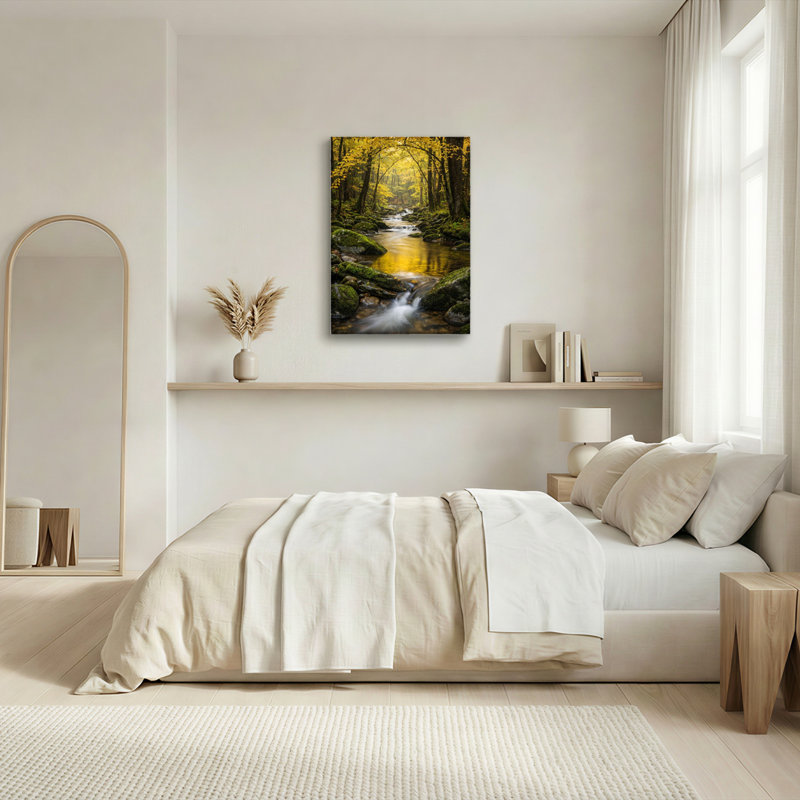 Ensemble de 1 tableau sur toile « Ruisseau d'automne », H 48 po x l 36 po, Wrapped Canvas