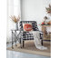 Table d'appoint avec plateau en verre lisse