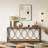 2-Tier Long Console Table Sofa Table Entryway Console with Storage Shelf