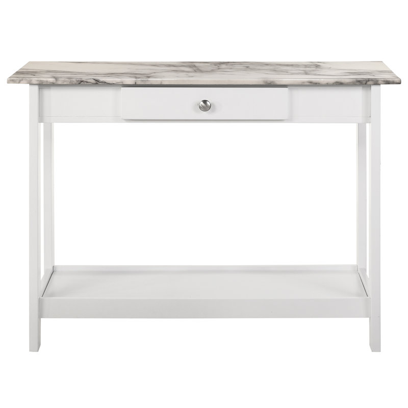 Console 41,75 po Arnardo, Beige, Blanc