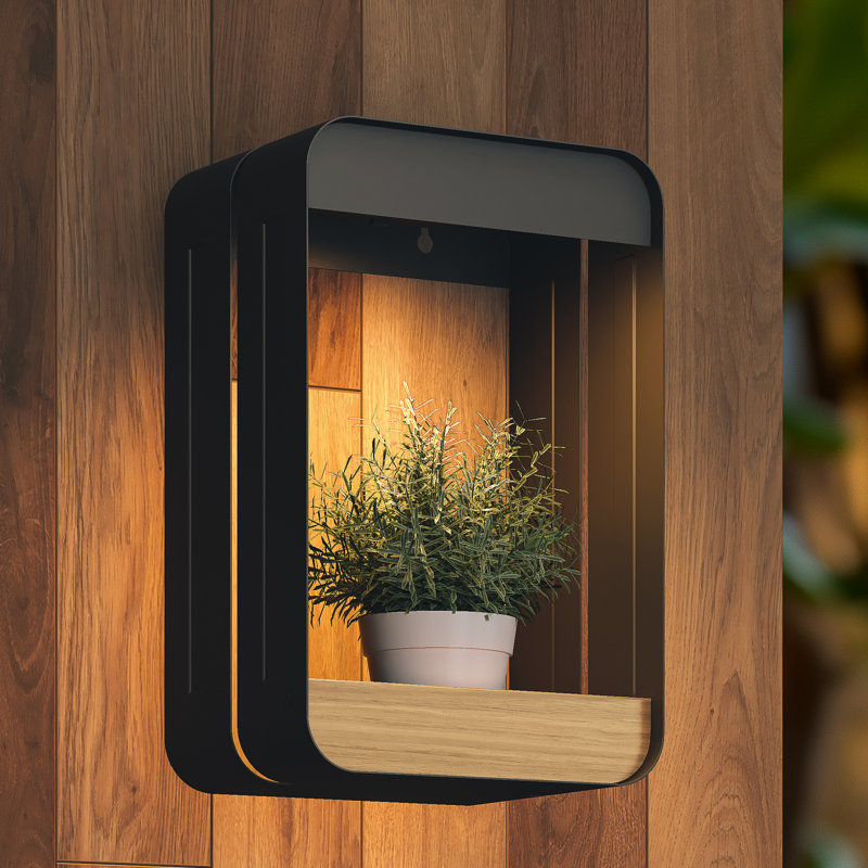 Flowerpot Solar Powered Integrated LED Outdoor Hanging Light, 10" H x 6.5" W x 4.75" D