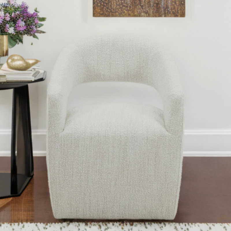 Fauteuil 26 po en tissu crème