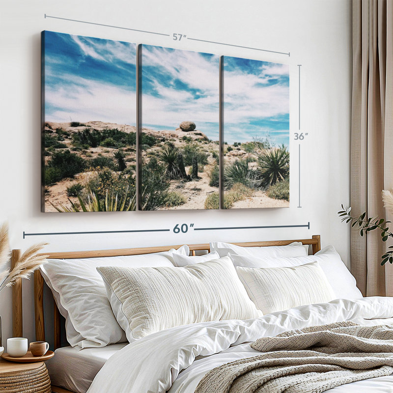 Nature «Cactus Desert Canvas Print» sur, H 36 po x l 57 po x P 1,25 po