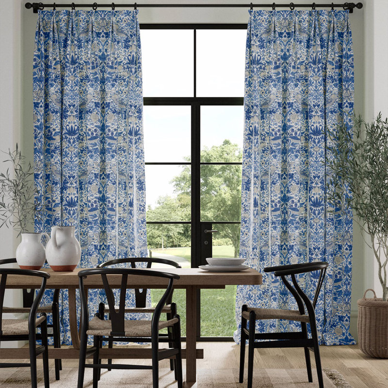Strawberry Thief Fabric, Woad