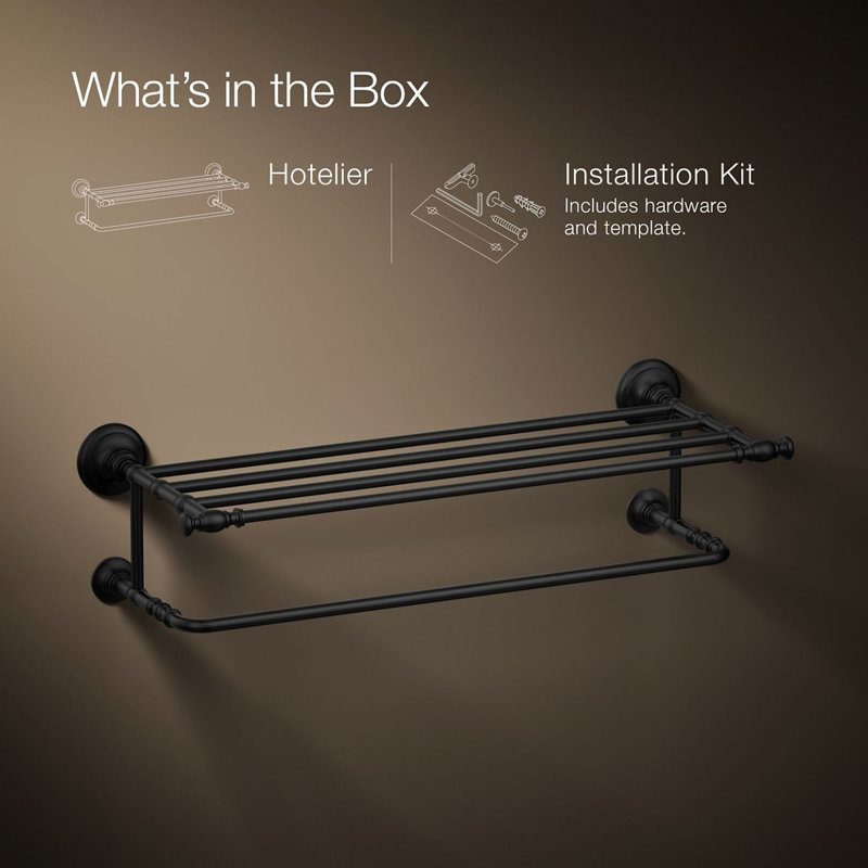 Artifacts Hotelier Wall Shelf, Matte Black