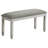 Bench, 41" Rectangular, Kitchen, Dining Room, Entryway, Bedroom, Upholstered, Wood, Grey Solid Wood, Grey Fabric, Transitional-1497928701