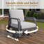 Ensemble de conversation en aluminium pour patio pour 5 personnes avec coussins