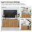 Wood Sideboard Cabinet with Adjustable Shelves-2010826290