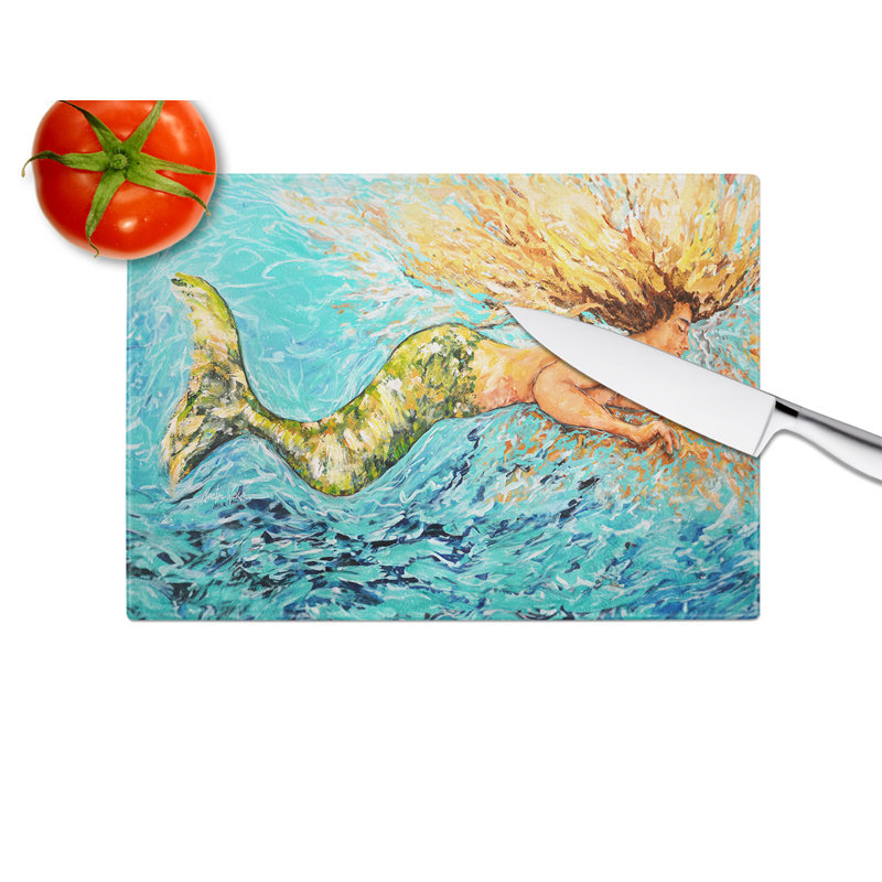 Mermaid After Your Heart Glass Cutting Board
